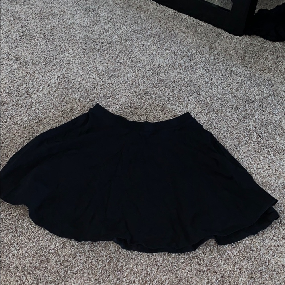 Black mini skirt